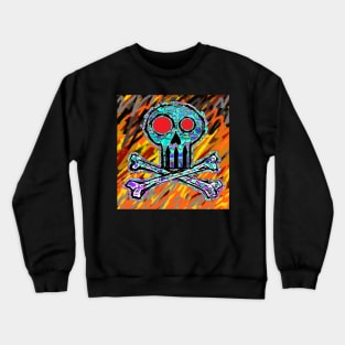 Skulls Halloween Fun Drums Art Crewneck Sweatshirt